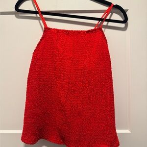 a new day Bright Red Smocked Dress